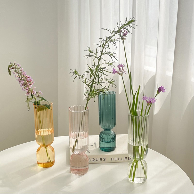 Xt Home Textiles - Nordic szklany wazon małe szklane wazony