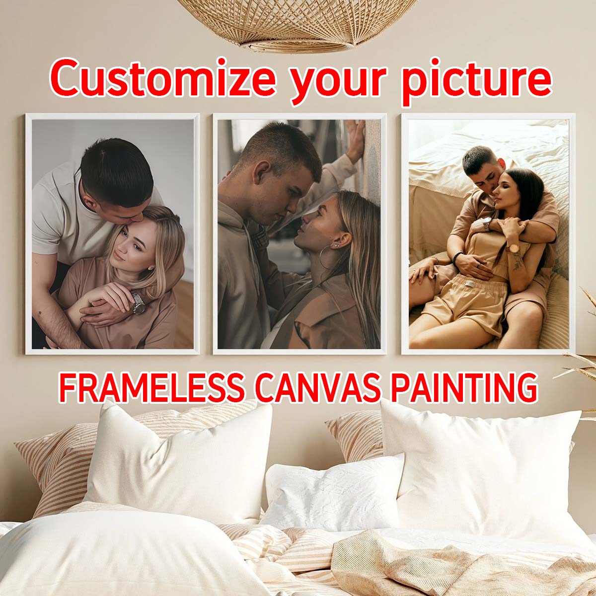 Home Textile - Tryptych - 2D Personalizowany Obraz Olejny