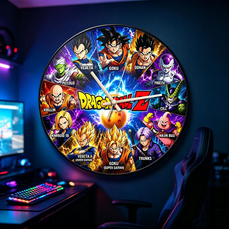 Xt Home Textiles - Zegar Ścienny Okrągły Anime Dragon Ball