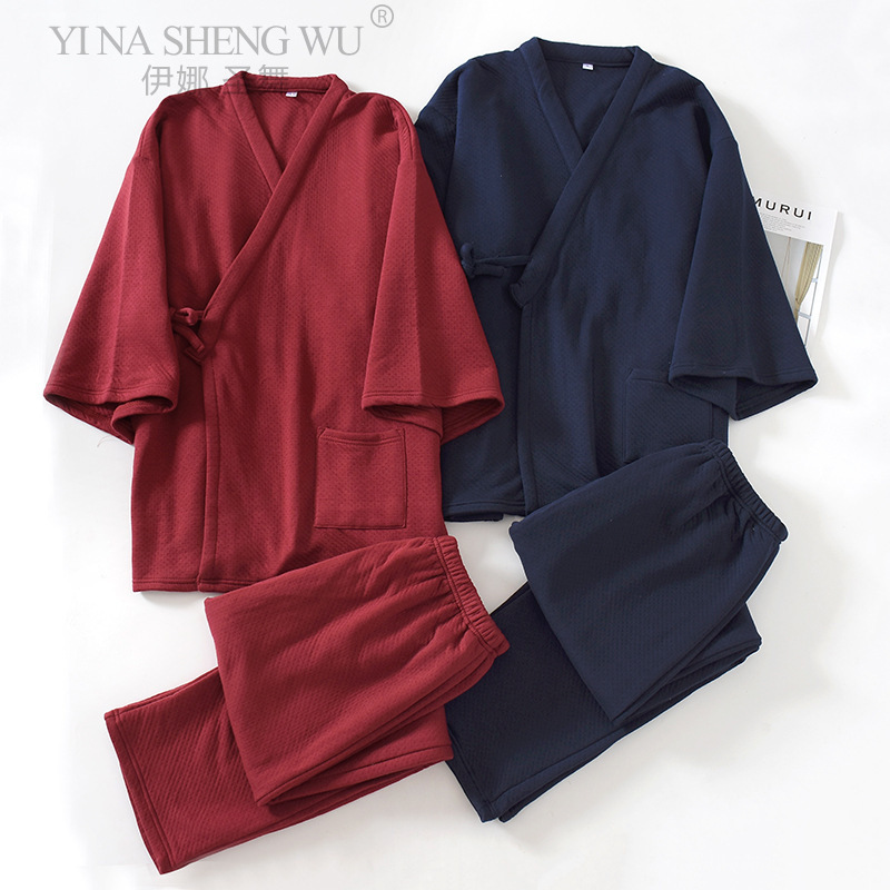 Linum Home Textiles - Nowości japońskie męskie Kimono Yukata piżamy