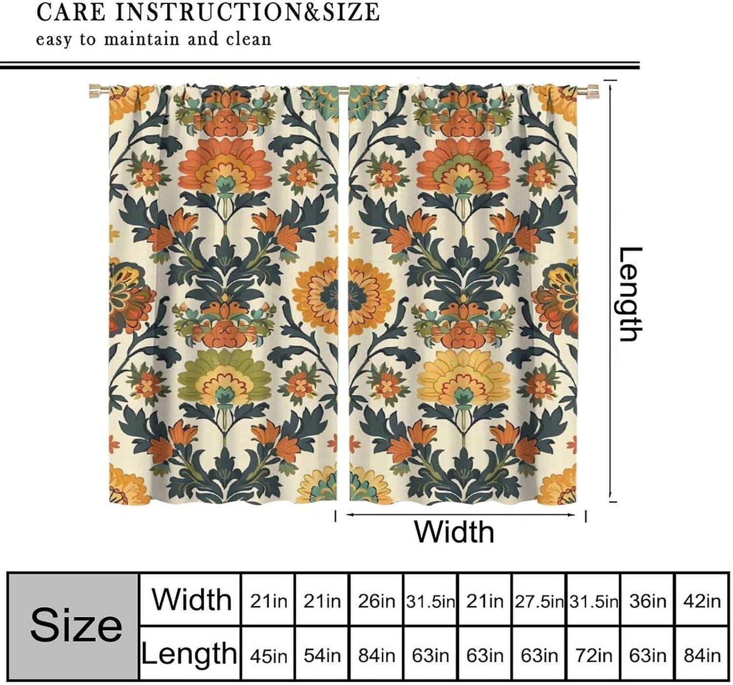 Luksusowe zasłony z kwiatowym  – Home Textiles Luxury Curtains recenzja i cena