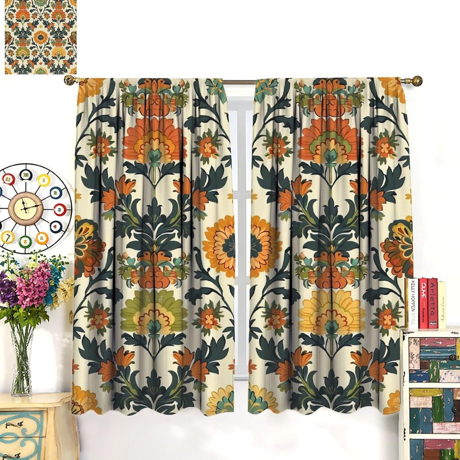 Luksusowe zasłony z kwiatowym  – Home Textiles Luxury Curtains recenzja i cena