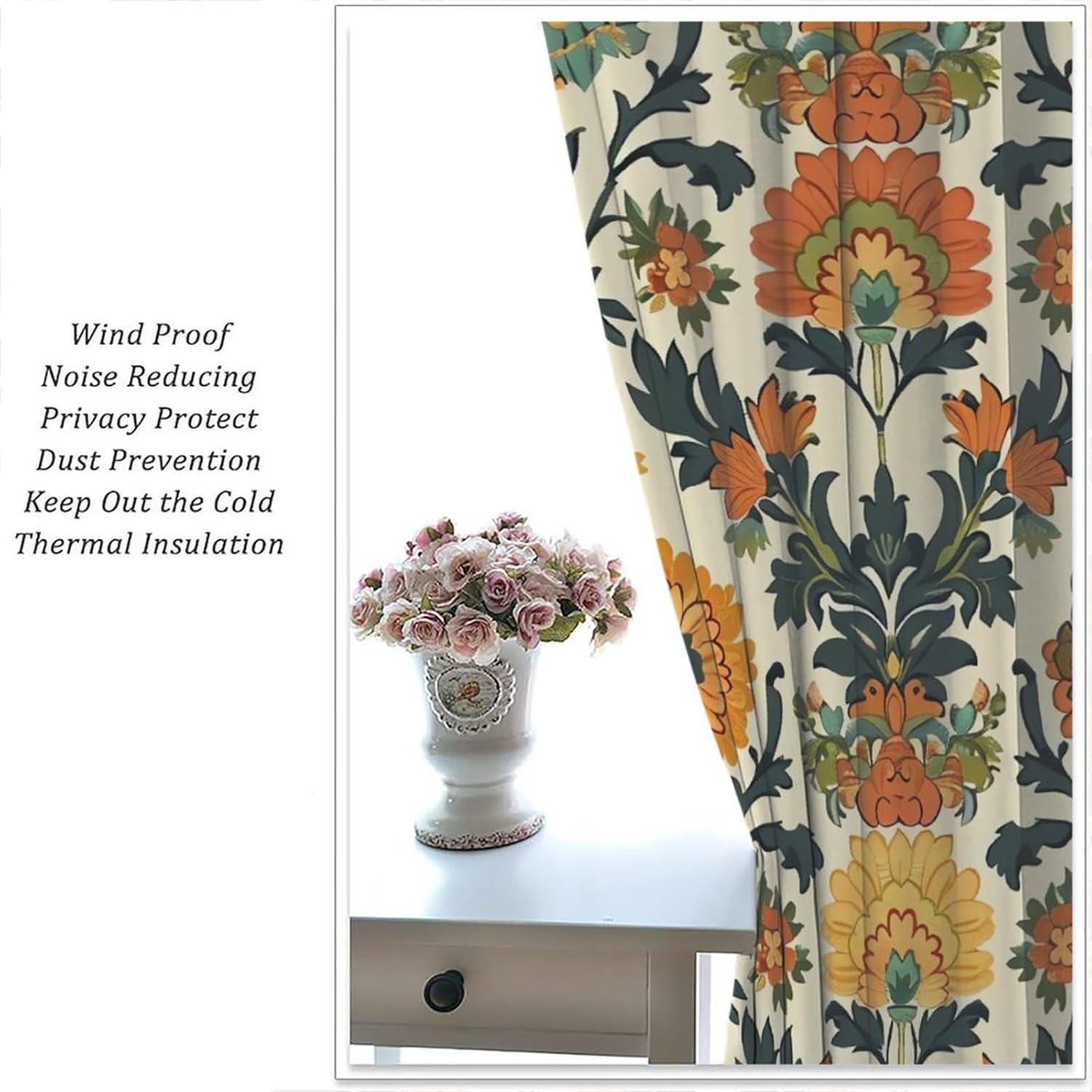 Luksusowe zasłony z kwiatowym  – Home Textiles Luxury Curtains recenzja i cena