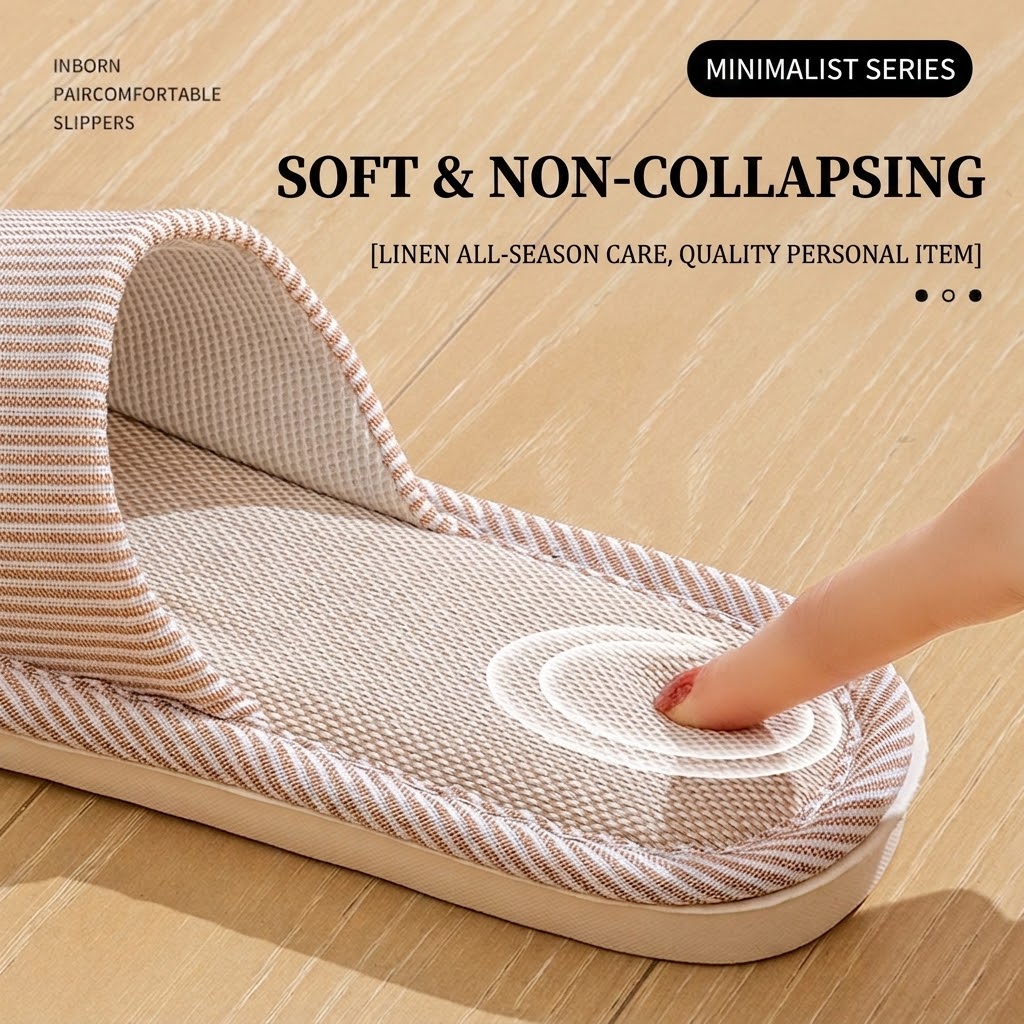 Oddychające lniane kapcie dams – Home Textile recenzja i cena